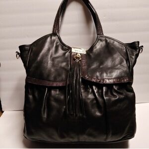Jimmy Choo x H&M Black Leather Tote | Rare Designer Collab 2009
